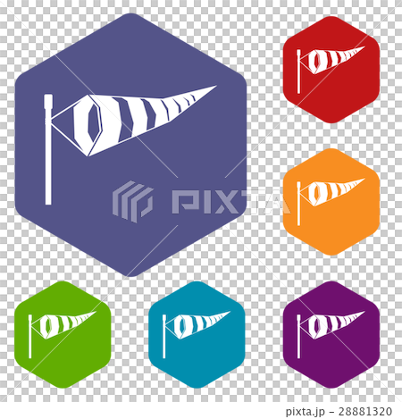 Windsock icons set 28881320