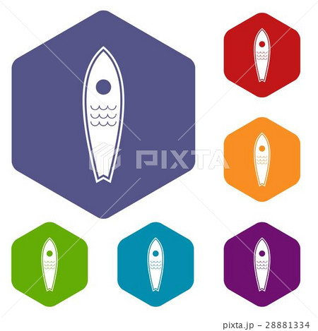 Surfboard icons set 28881334