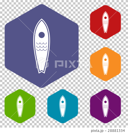 Surfboard icons set 28881334