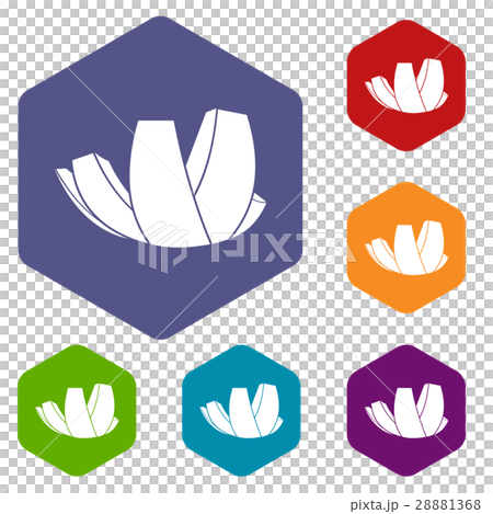 ArtScience Museum in Singapore icons set 28881368