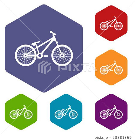 Bike icons set 28881369