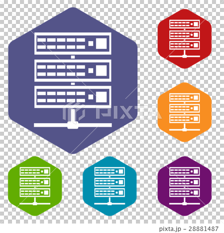 Servers icons setのイラスト素材 [28881487] - PIXTA