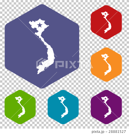 Vietnam map icons set Vietnam map icons set 28881527