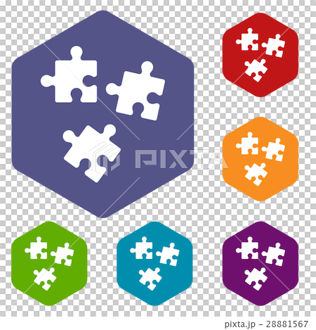 Puzzle icons set Puzzle icons set 28881567