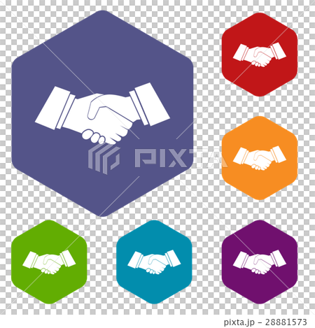 Handshake icons set Handshake icons set 28881573