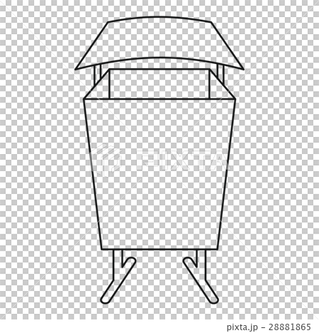 Public dust bin icon, outline style Public dust bin icon, outline style 28881865