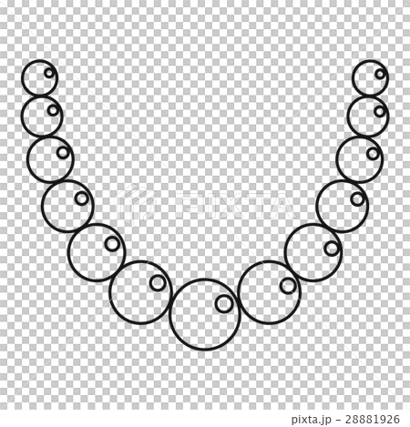 Pearl necklace icon, outline style - Stock Illustration [28881926] - PIXTA