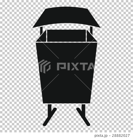 Litter waste bin icon, simple style Litter waste bin icon, simple style 28882027