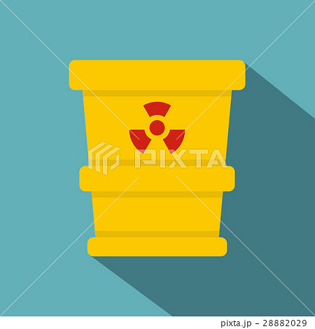Ttrashcan containing radioactive waste icon 28882029