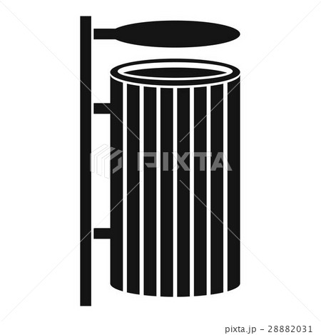 Public trash can icon, simple style 28882031