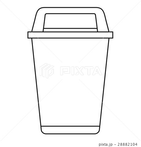 Flip lid bin icon, outline style 28882104
