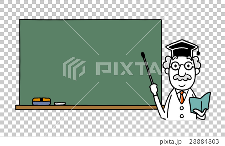 博士：黒板で説明 28884803