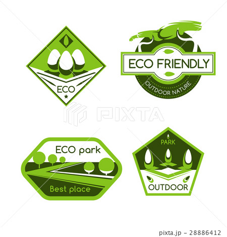 Eco city park label for ecology and nature design 28886412