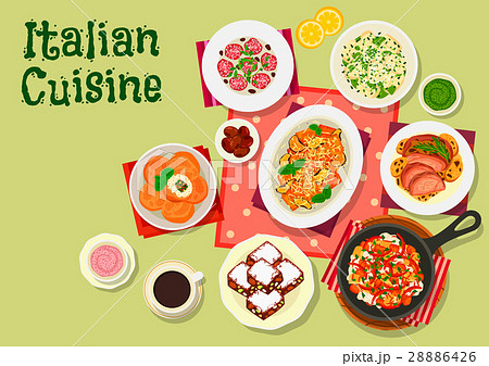 Italian cuisine lunch menu icon for food design Italian cuisine lunch menu icon for food design 28886426