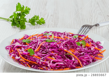 Salad coleslaw - red cabbage with carrots  Salad coleslaw - red cabbage with carrots  28893667