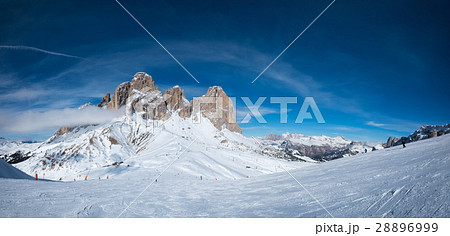 Ski resort in Dolomites, Italy 28896999