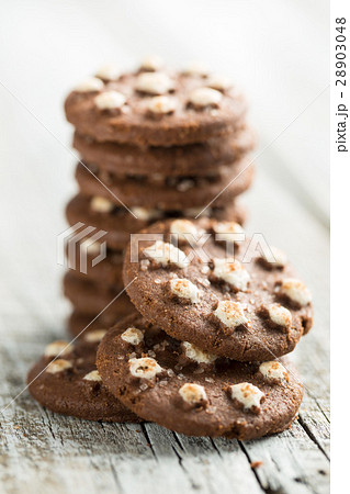 Dark chocolate cookies. 28903048