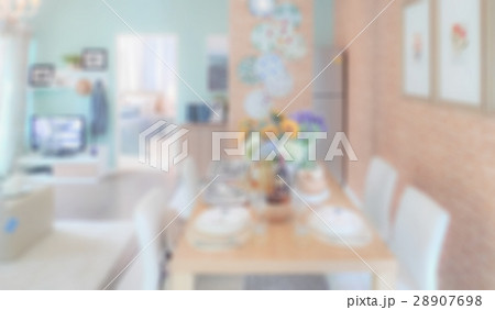 Blurred dining table in modern style 28907698