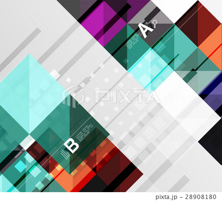 Vector square elements on gray abstract background 28908180