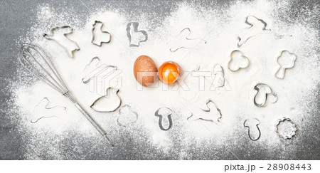 Baking ingredients Easter food background 28908443