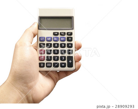 Male hand with calculator 28909293