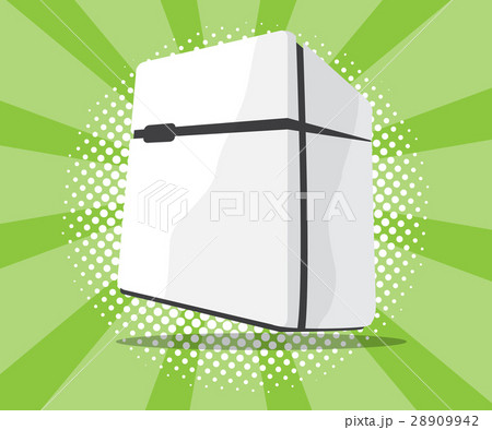 abstract refrigerator with burst and halftone  28909942