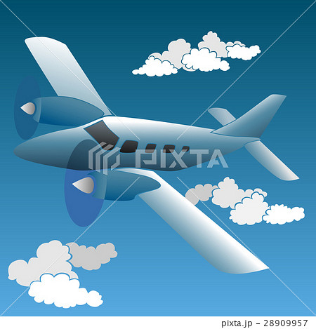 Illustration of cartoon small private plane. 28909957