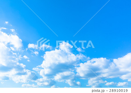 空 雲 青い空 白い雲 合成用背景素材 写真素材の写真素材 [28910019