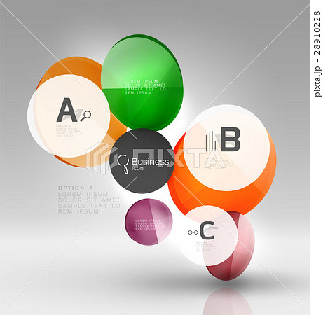 Glass circle infographics 28910228