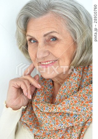 Beautiful happy elderly woman 28910760