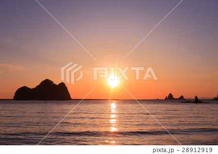 大田子海岸の夕陽 大田子海岸の夕陽 28912919