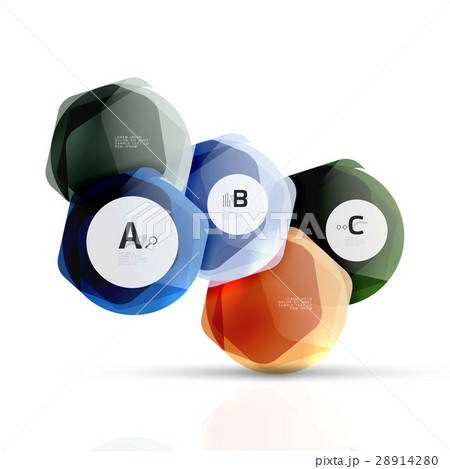 Geometrical hexagon aqua elements Geometrical hexagon aqua elements 28914280