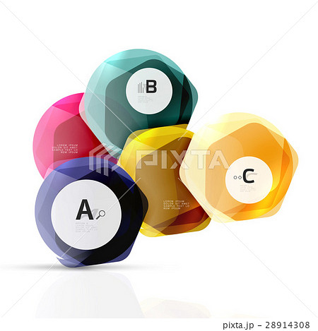 Glass modern geometrical hexagon abstract 28914308