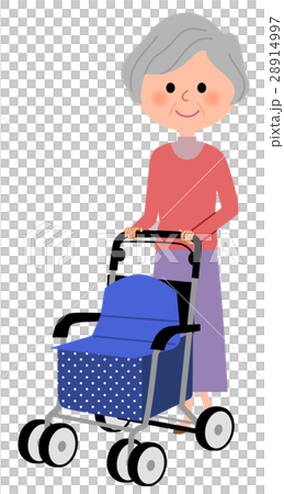 Senior woman silver car 28914997