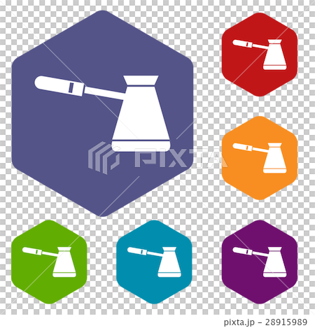 Coffee cezve icons set Coffee cezve icons set 28915989