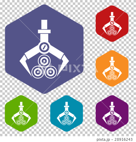 Log loader icons set 28916243