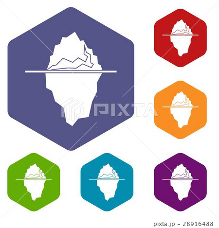 Iceberg icons set 28916488