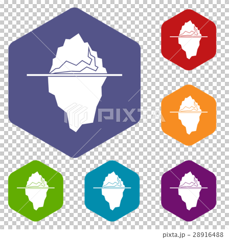 Iceberg icons set 28916488