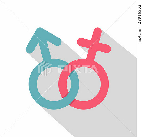 Male and female symbol icon, flat style 28916592