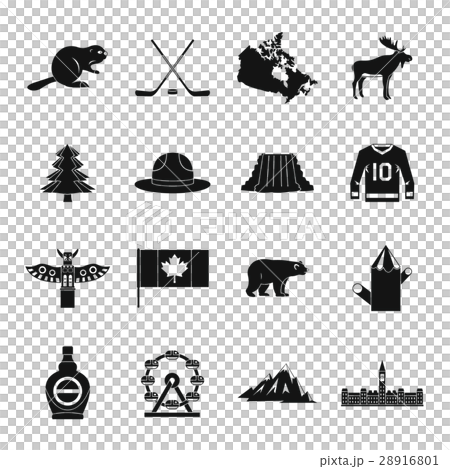 Canada travel icons set, simple style 28916801