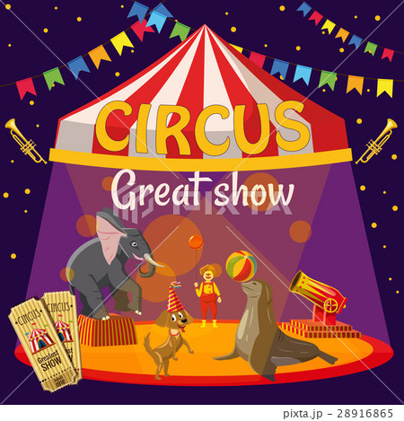 Great circus show concept, cartoon style 28916865