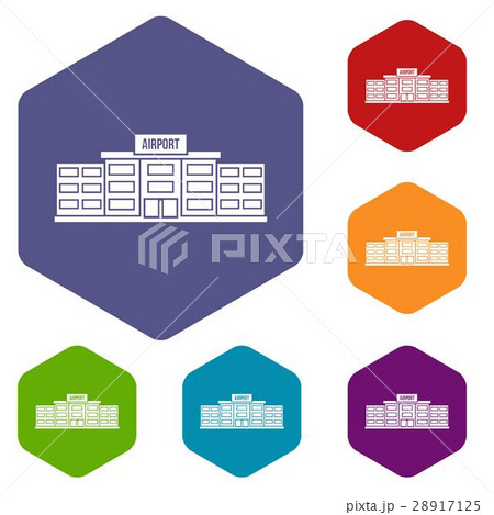 Airport building icons set Airport building icons set 28917125