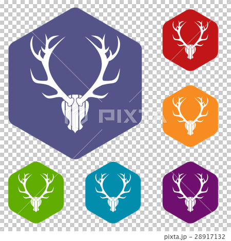 Deer antler icons set Deer antler icons set 28917132