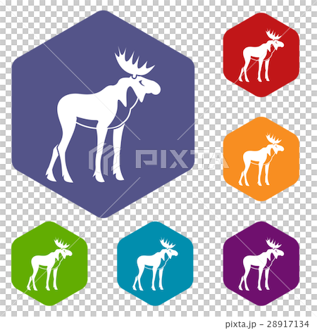 Moose icons set Moose icons set 28917134