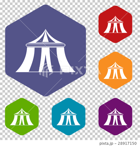 Circus tent icons set 28917150