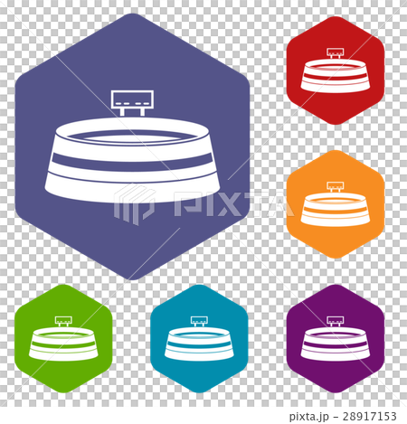 Stadium icons set 28917153