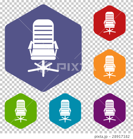 Office chair icons set 28917182