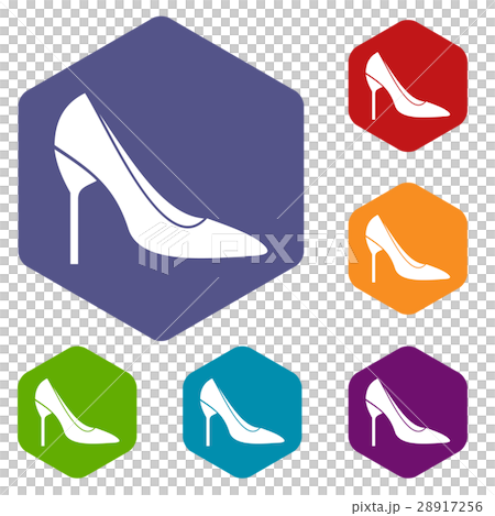 Bride shoes icons set 28917256