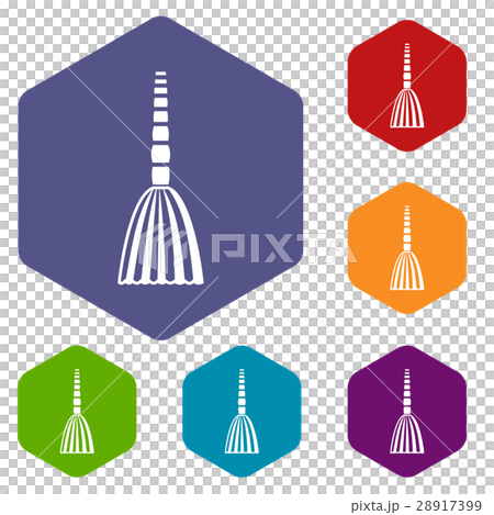 Broom floor icons set Broom floor icons set 28917399