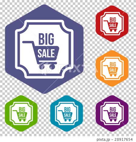 Big sale sticker icons set 28917654